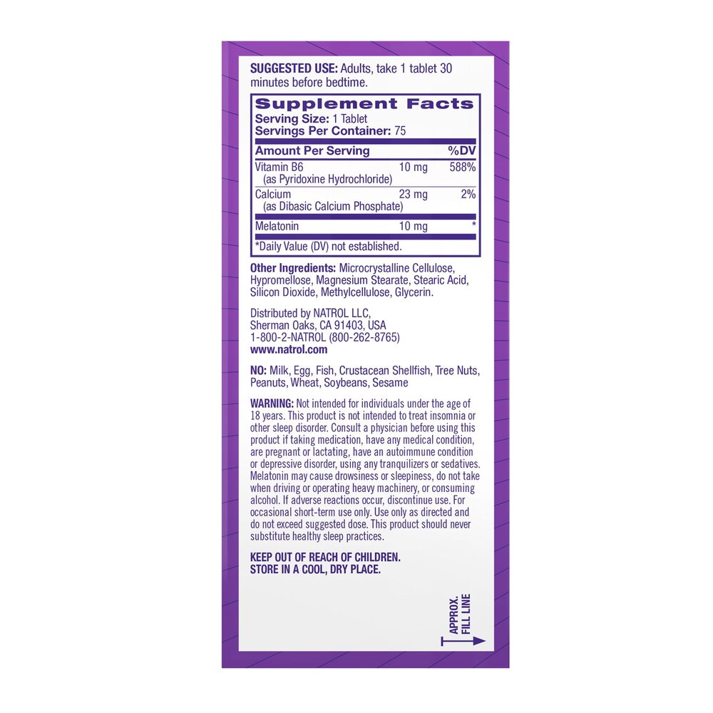 Natrol Melatonin Advanced Sleep 10mg Tablets – Maximum Strength | 75ct