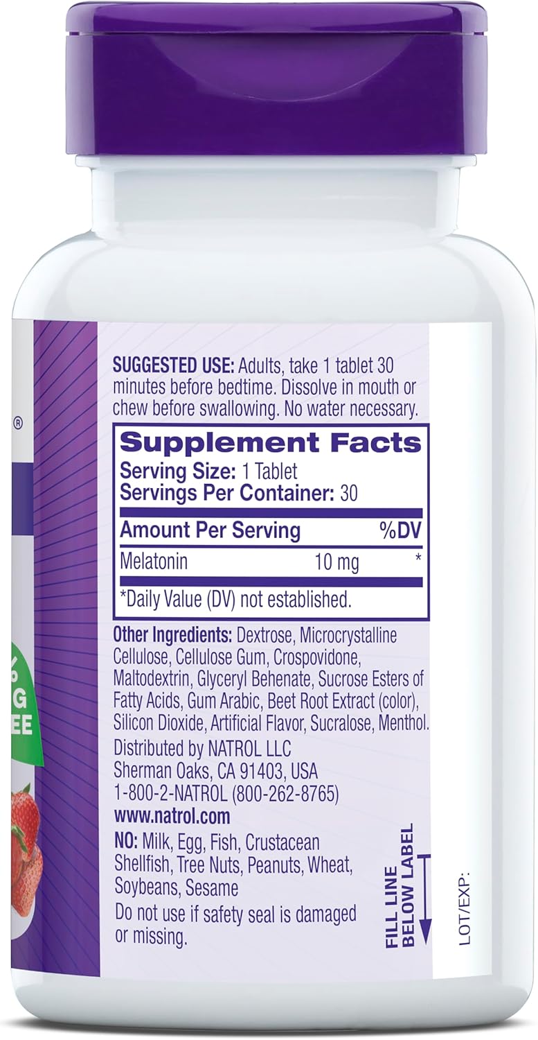 Natrol Melatonin 10mg Maximum Strength Fast Dissolve Tablets – 30ct