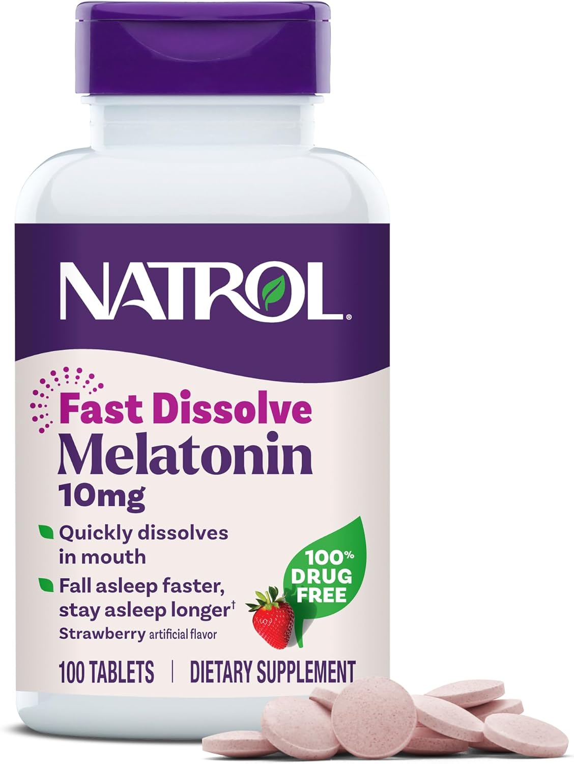 Natrol Melatonin Fast Dissolve Tablets 10mg – Strawberry | 100ct