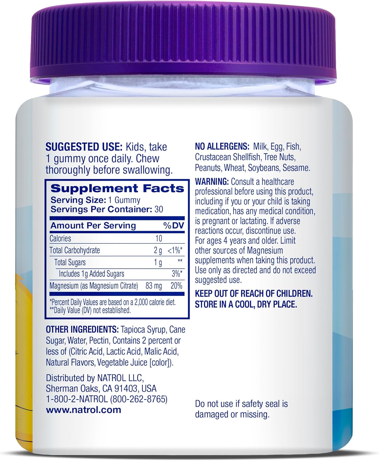 Natrol Kids Calm/Mood Magnesium Gummies – Razzilicious | 30ct