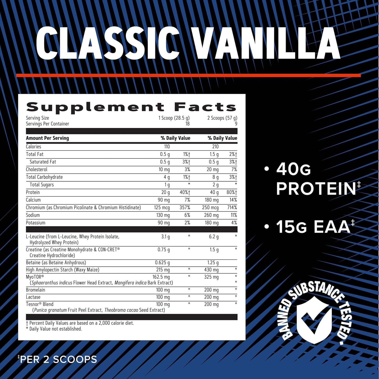 GNC AMP Wheybolic Alpha with MyoTOR – Classic Vanilla (9 Servings)