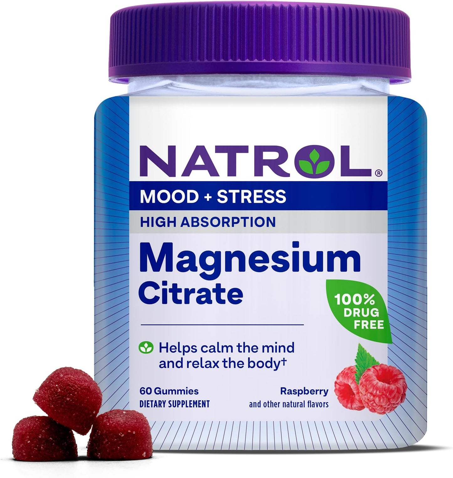 Natrol Magnesium Citrate Gummies – Raspberry | 60ct