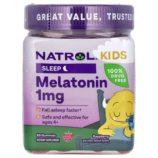 Natrol Kids Melatonin Gummies 1mg – Raspberry | 60ct