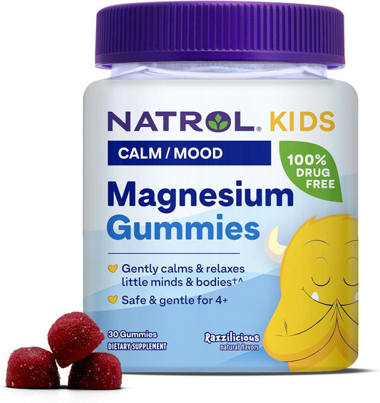 Natrol Kids Calm/Mood Magnesium Gummies – Razzilicious | 30ct