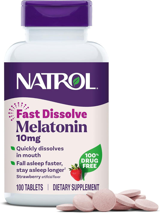 Natrol Melatonin Fast Dissolve Tablets 10mg – Strawberry | 100ct