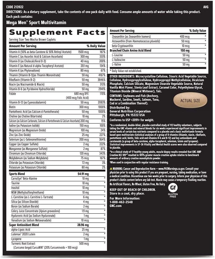 GNC AMP Strength VitaPak 14 Packs