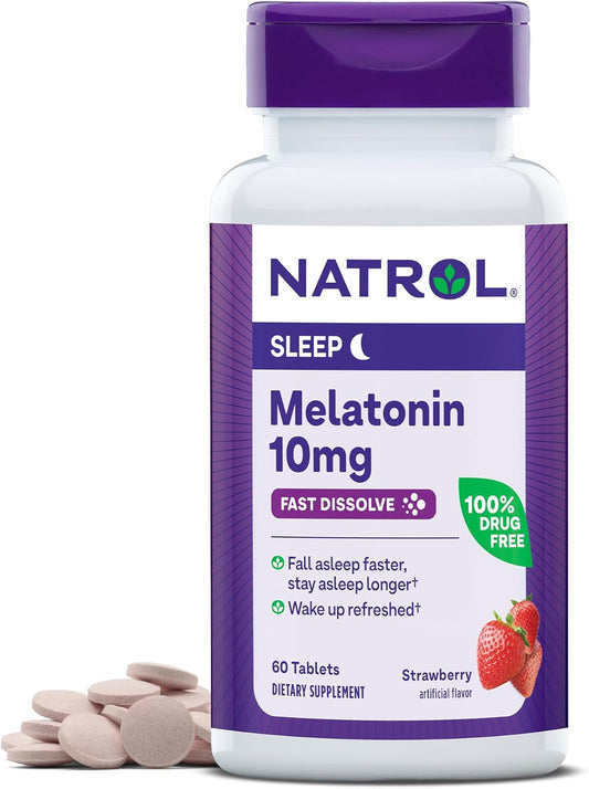Natrol Melatonin Fast Dissolve Tablets 10mg – Strawberry | 60ct