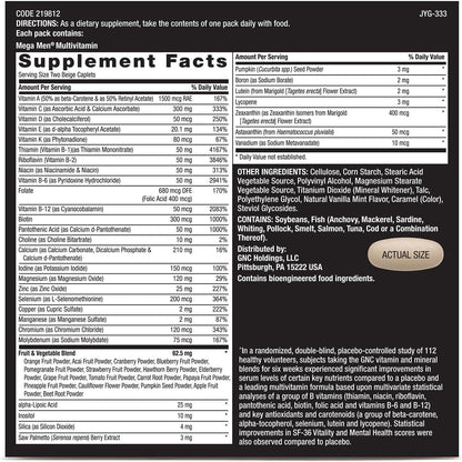 GNC Mega Men® Performance & Vitality Vitapak® Program – 30 Servings
