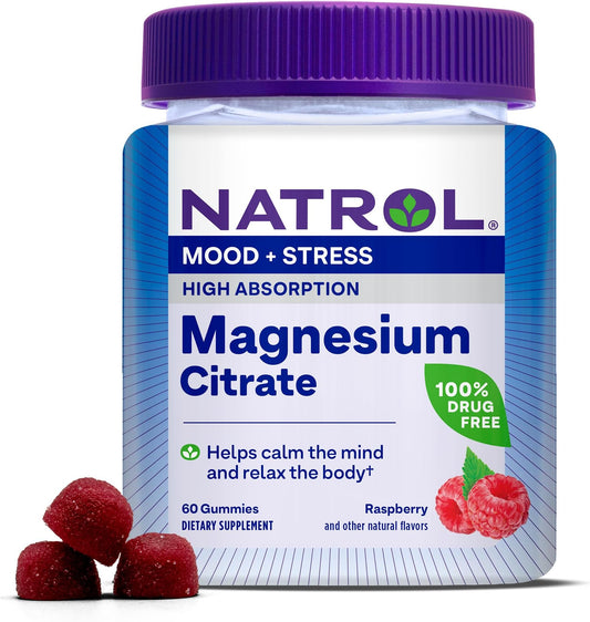 Natrol Magnesium Citrate Gummies – Raspberry | 60ct
