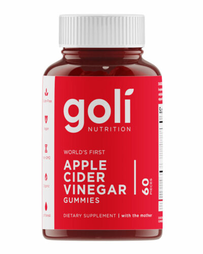 Goli Apple Cider Vinegar Vegan Gummies – 3 Pack (180 Gummies Total)