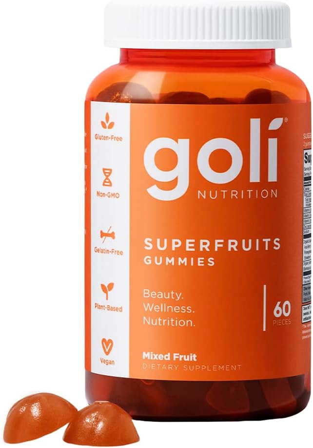 Goli SuperFruits Beauty Gummies – 3 Pack (180 Gummies Total)