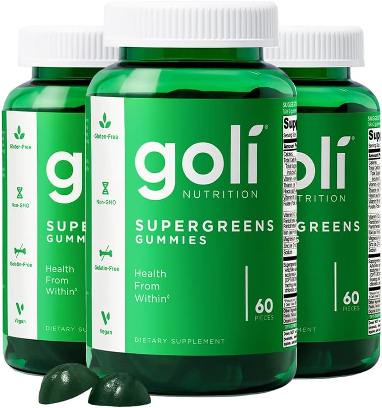 Goli Supergreens Gummies – 3 Pack (180 Gummies Total)