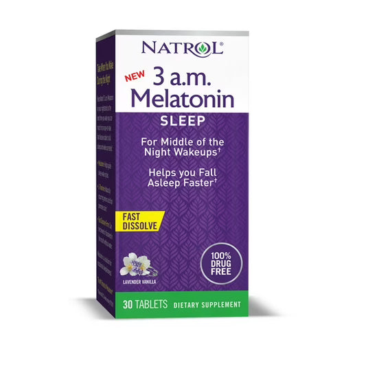Natrol 3 A.M. Melatonin Fast Dissolve Tablets – Lavender Vanilla | 30ct