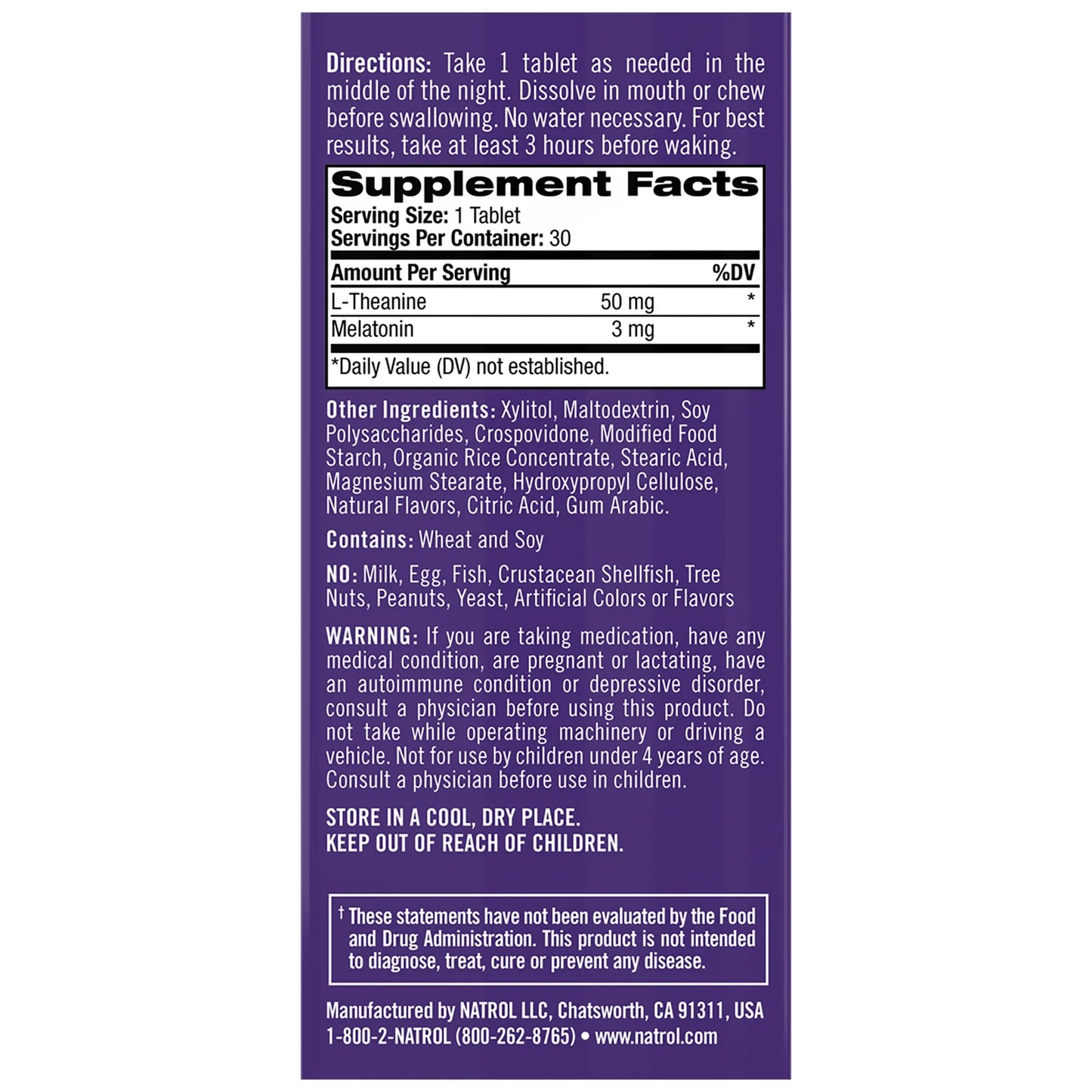 Natrol 3 A.M. Melatonin Fast Dissolve Tablets – Lavender Vanilla | 60ct