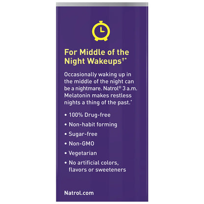 Natrol 3 A.M. Melatonin Fast Dissolve Tablets – Lavender Vanilla | 60ct