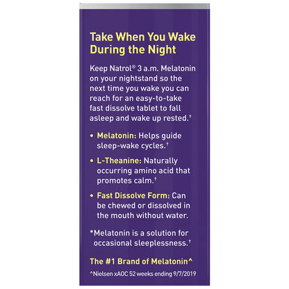 Natrol 3 A.M. Melatonin Fast Dissolve Tablets – Lavender Vanilla | 60ct