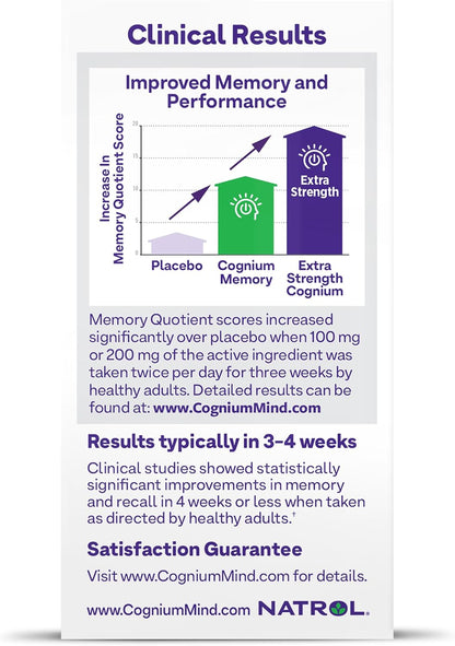 Natrol Cognium Extra Strength 200mg Tablets – 60ct