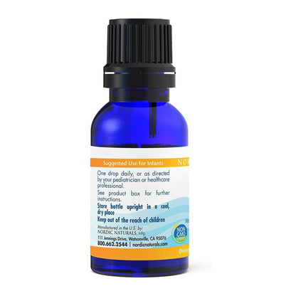 Nordic Naturals Baby’s Vitamin D3 Drops – Unflavored | 400 IU | 0.37 oz