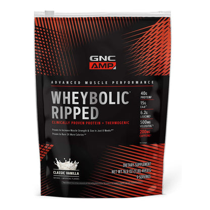 GNC AMP Wheybolic Ripped Protein Powder – Classic Vanilla (9 Servings)